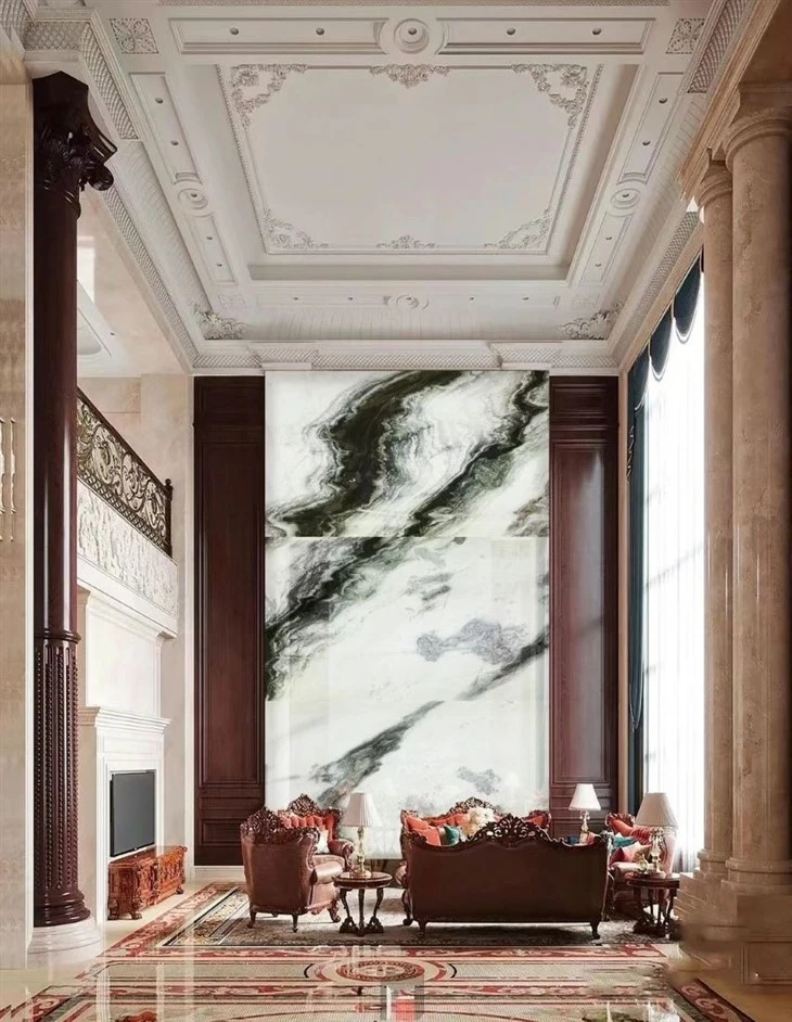 Brazilian Panda White Marble Slabs