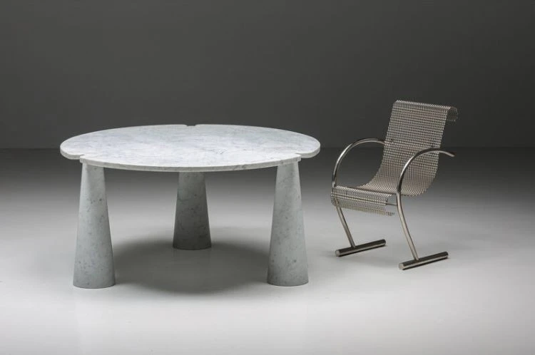 Carrara White Marble Round Living Room Coffee Table